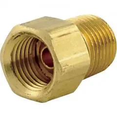 1/8 Inch Npt To 3/16 Inch Inverted Flare Straight Adapter 1