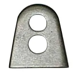 16-Gauge Steel Mounting Tab – 1" × 0.75" With 3/16" Hole 1