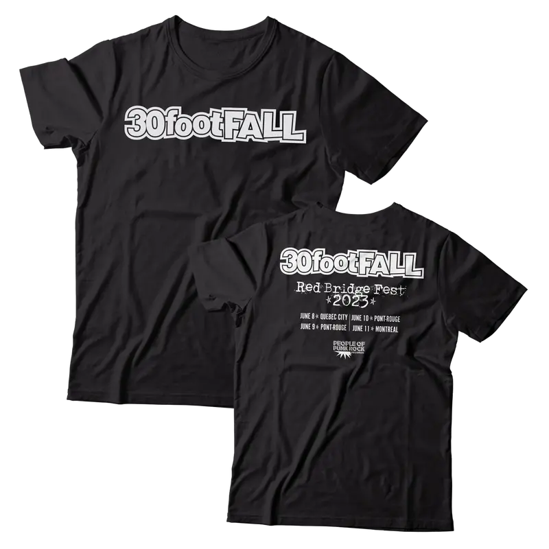 30Footfall Red Bridge Fest 2023 Black T-Shirt 1