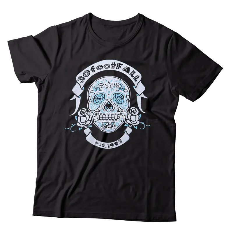 30Footfall 'Sugar Skull' Black T-Shirt 1