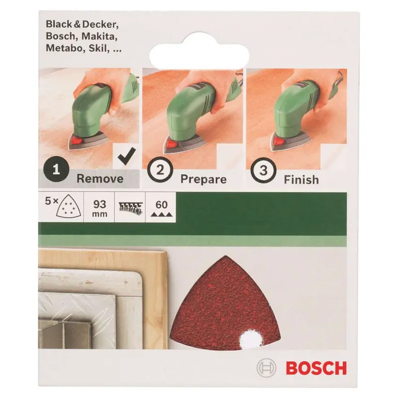 Bosch 5-Pack Delta Sander Sanding Sheets – Grit Selection Available 1