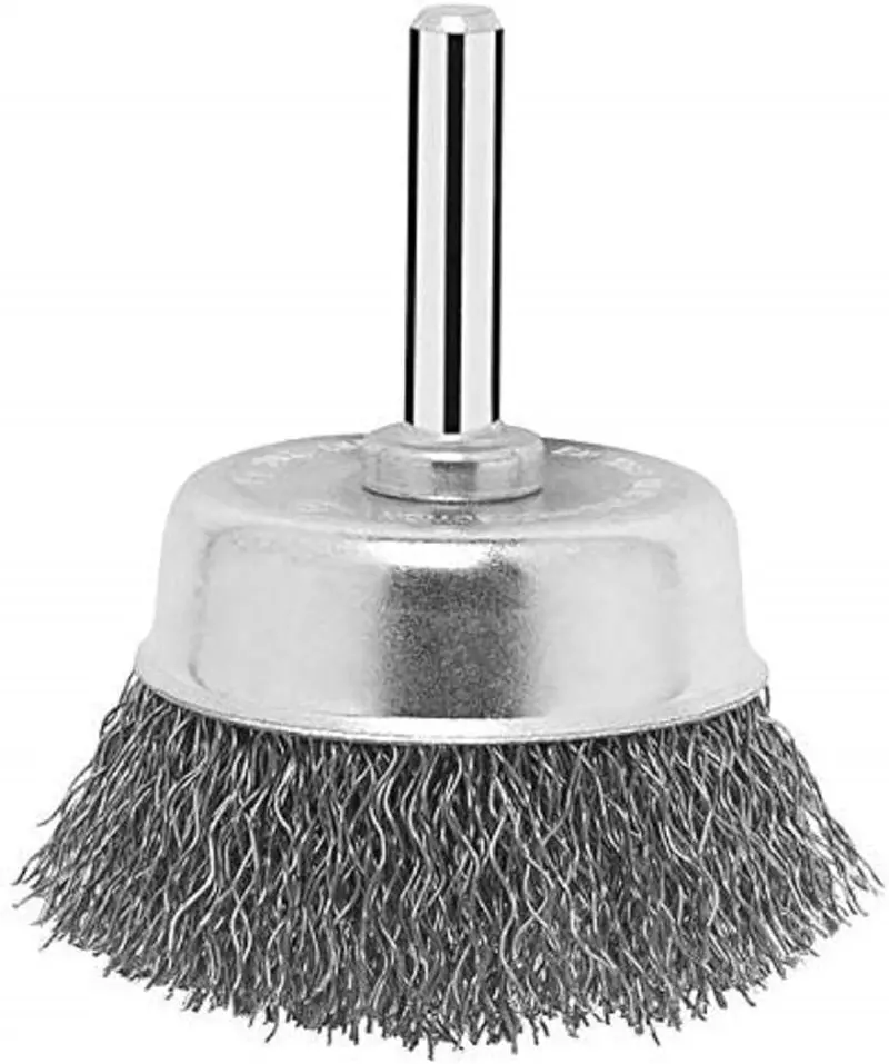 Bosch 70 Mm Crimped Steel Cup Brush – 6 Mm Shank (Part 1609200270) 1