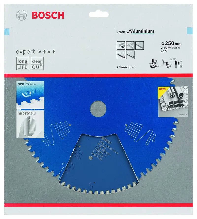 Bosch Expert Aluminium Circular Saw Blade – 250 Mm X 30 Mm, 80-Tooth (2608644111) 1