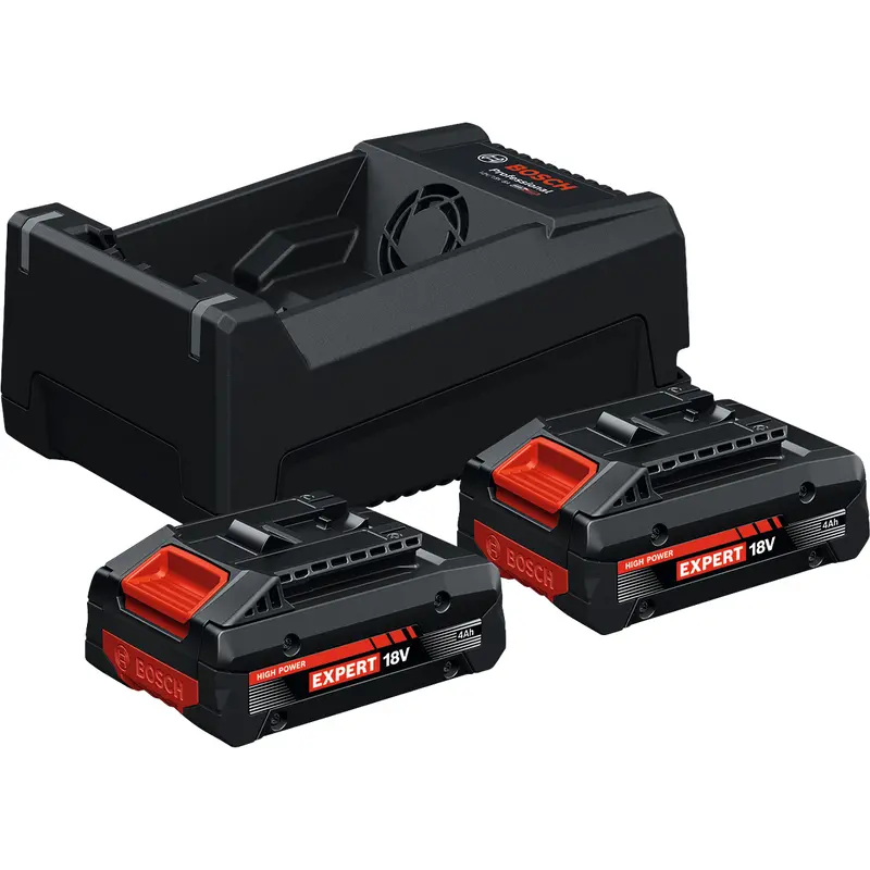 Bosch Expert Starter Bundle – Two Exba18V-40 Batteries + Gal 12V/18V-80 Charger 1