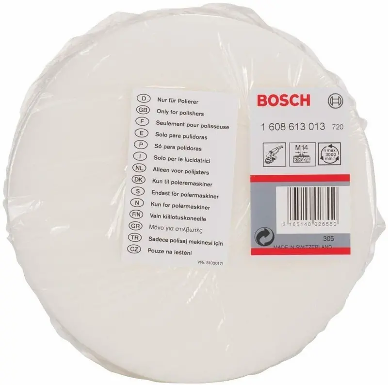 Bosch Polishing Sponge For Angle Polishers – M14 Thread, 160 Mm Diameter (1608613013) 1