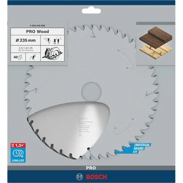 Bosch Pro 235 Mm Wood-Cutting Circular Saw Blade – 25 Mm Arbor, High-Performance Alternative (2608640886) 1