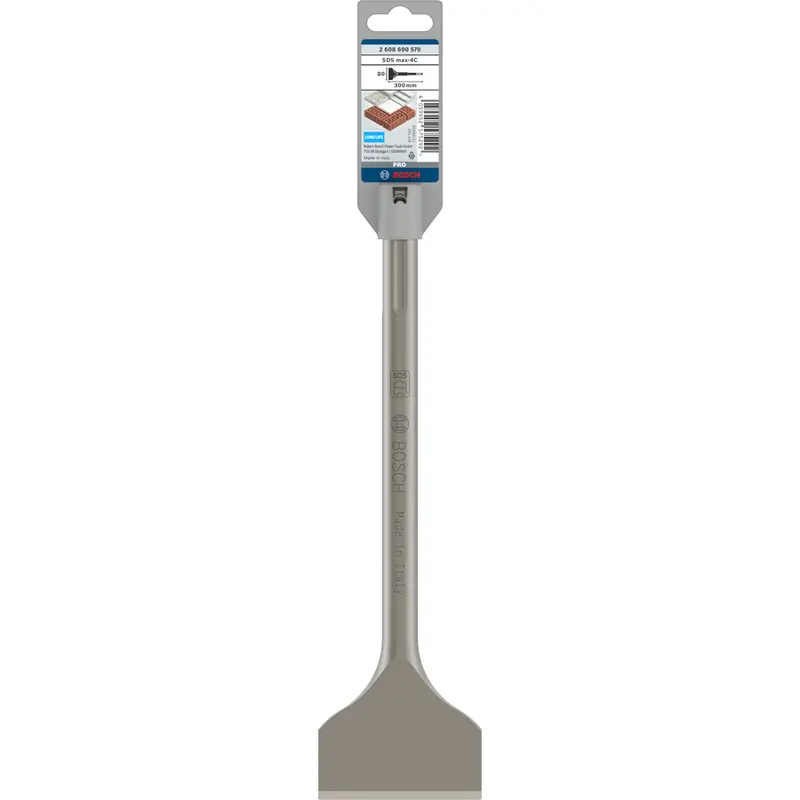 Bosch Pro Sds-Max-4C 80 Mm Spade Chisel – 300 Mm Length For Efficient Material Removal (2608690570) 1