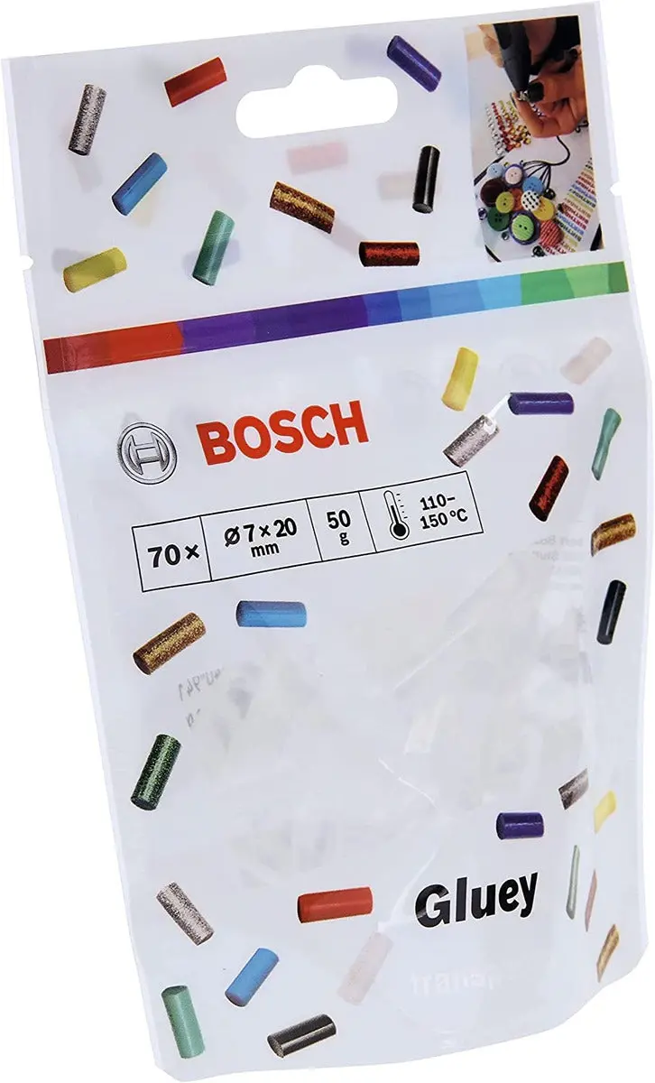 Bosch Transparent Hot Melt Glue Sticks – Standard Size 1