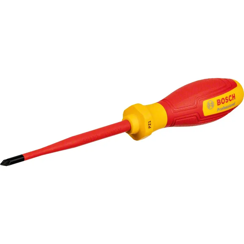 Bosch Vde-Certified Pz1 Screwdriver – 1000V Rated, Ergonomic Insulated Handle (1600A02Nd1) 1