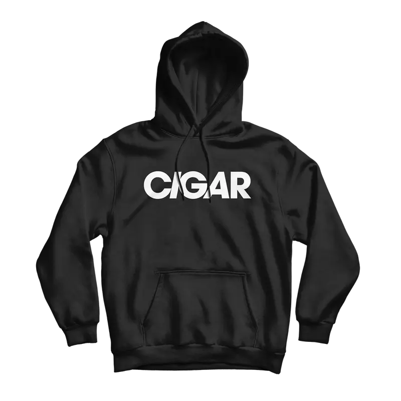 Cigar Logo Black Pullover Hoodie 1