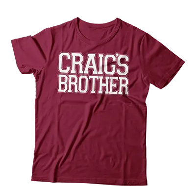 Craig'S Brother Homecoming Logo T-Shirt In Cardinal Red 1