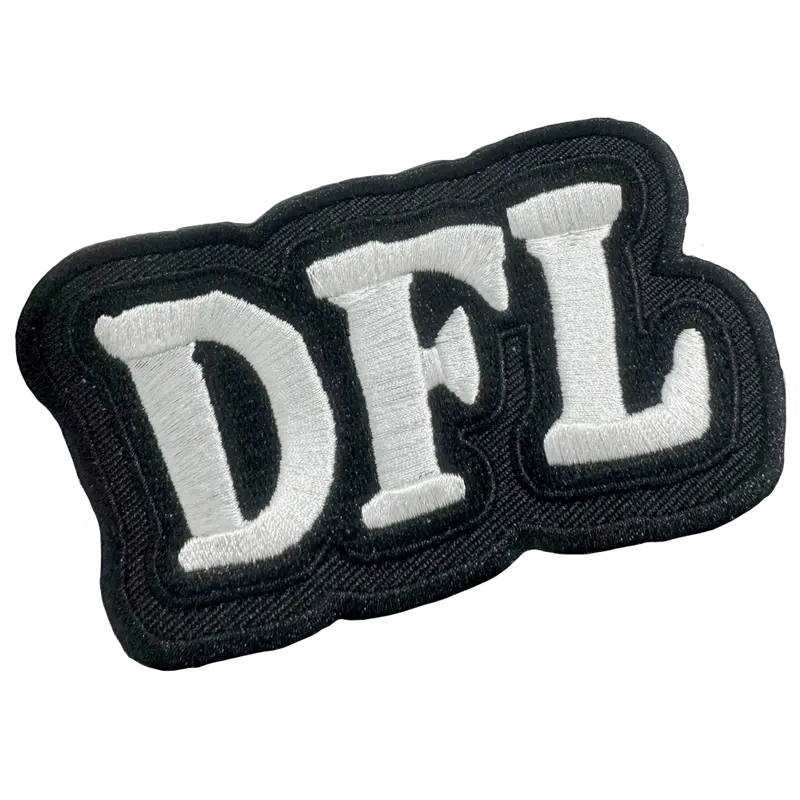 Dfl Proud To Be Embroidered Patch – White On Black 1