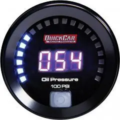 Digital 2-1/16" Oil Pressure Gauge – 0–100 Psi – Black Face 1