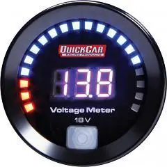 Digital 2-1/16" Voltmeter For 8–18V Systems – Black Dial 1