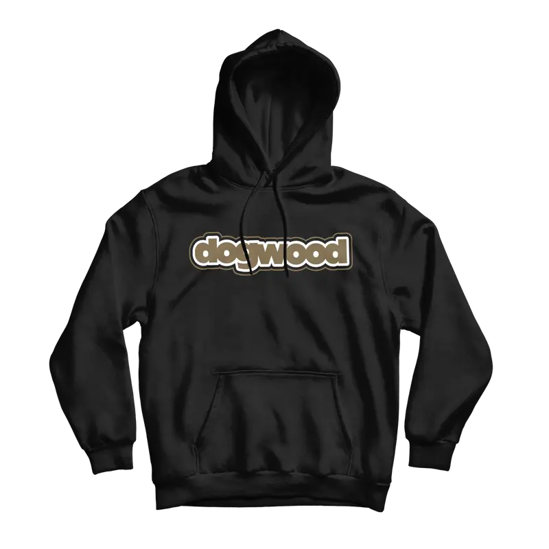 Dogwood Pullover Hoodie – Tt&T Logo Design In Golden Brown On Black 1