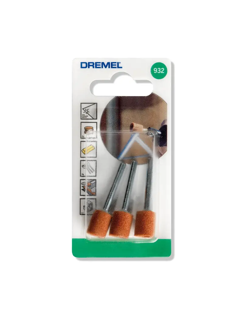 Dremel 9.5 Mm Aluminum Oxide Grinding Stone For Detail Work – Model 932 1