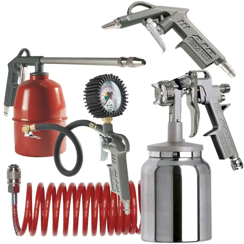 Gav 5-Piece Spray Gun Kit – Professional Airless Painting System With 162B Nozzle (Italy Made) 1