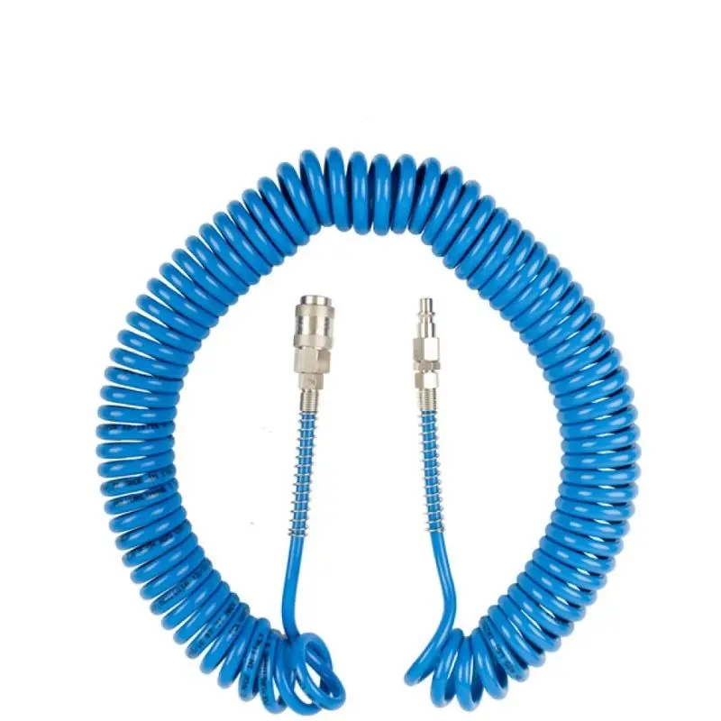Gav Spiral Polypropylene Air Hose – 12M Blue Coiled Hose With Quick-Connect Ends (Spr 1208) 1