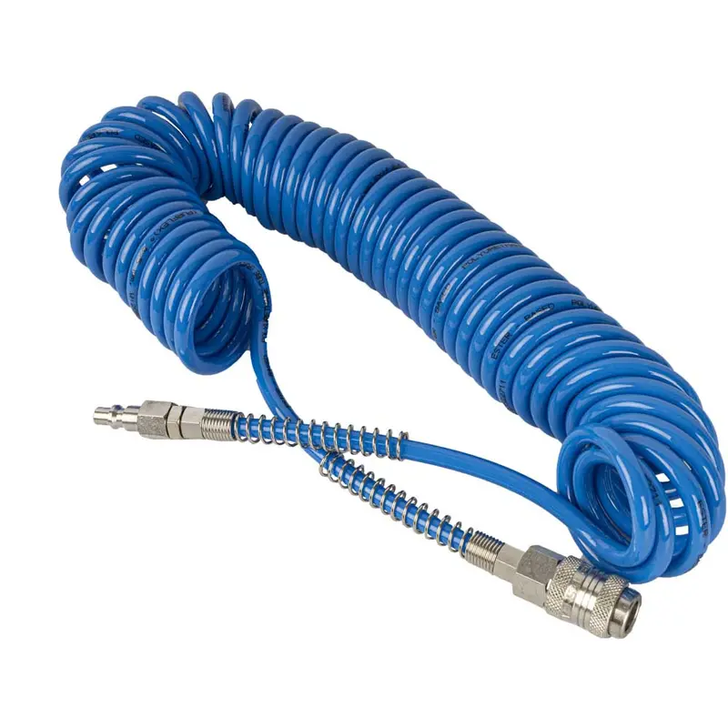 Gav Spiral Polypropylene Air Hose – 8M Blue Retractable Hose With Quick Couplers (Spr 0808) 1