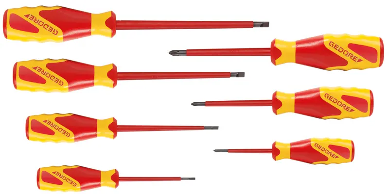 Gedore 7-Piece Vde-Certified Screwdriver Set – Slotted & Phillips (2.5–6.5 Mm, Ph 0–2) – Model 1616048 1