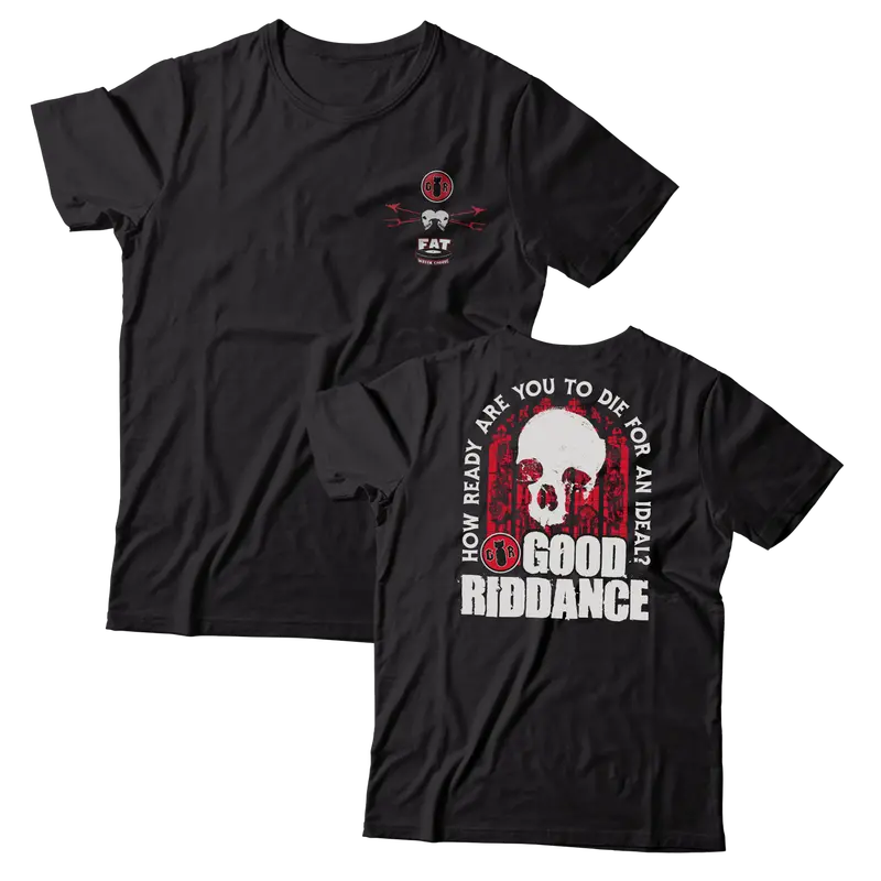Good Riddance Skull Design Black T-Shirt 1