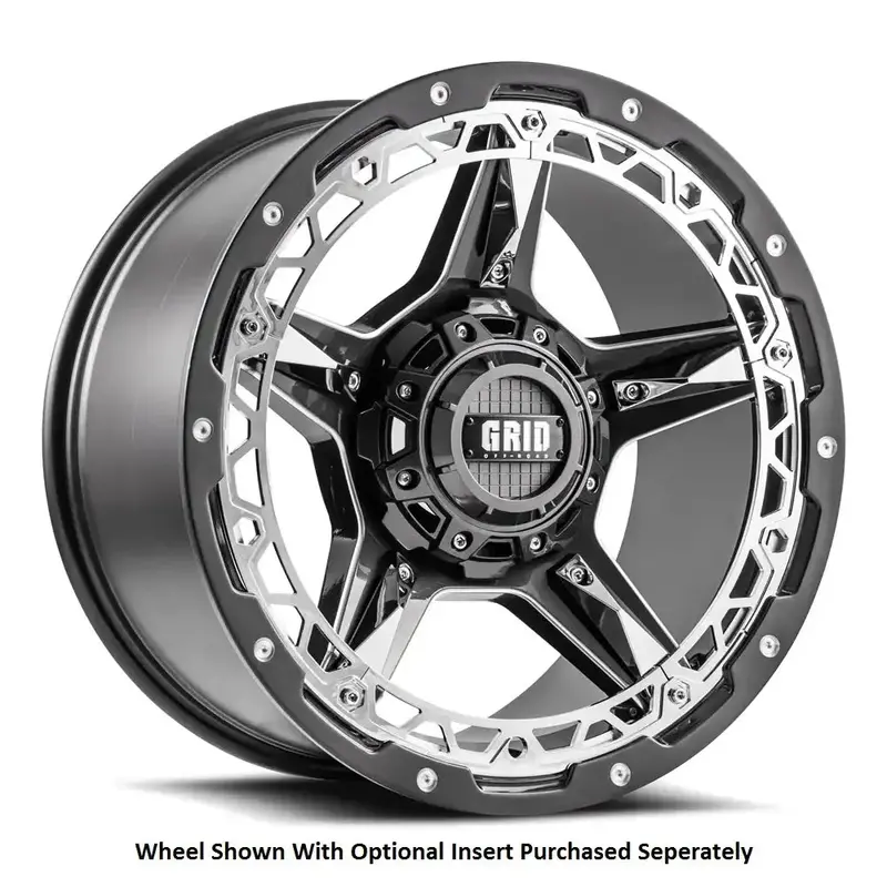 Grid Gd04-20090865G1525 Alloy Wheel – 20X9 Inches, Gloss Black Machined Face 1