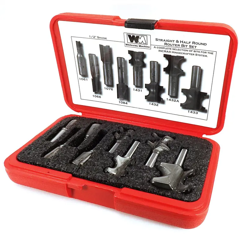 Incra Whiteside 8-Piece Hingecrafter Router Bit Set – Metric Sizes 1
