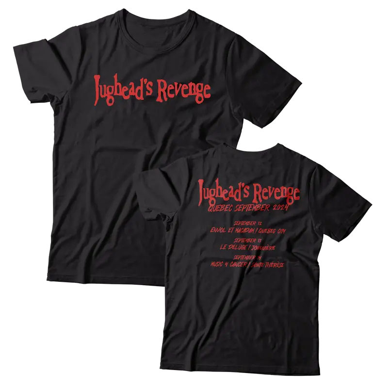 Jughead'S Revenge Quebec September 2024 Tour Black T-Shirt 1