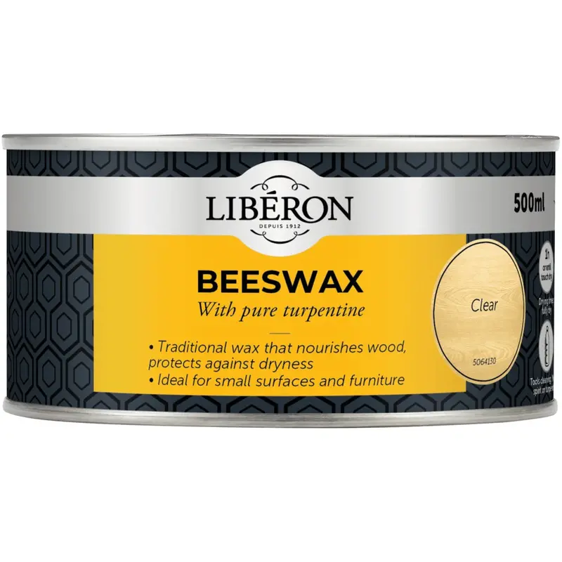 Liberon Beeswax Paste With Turpentine – Clear, Choose Size 1