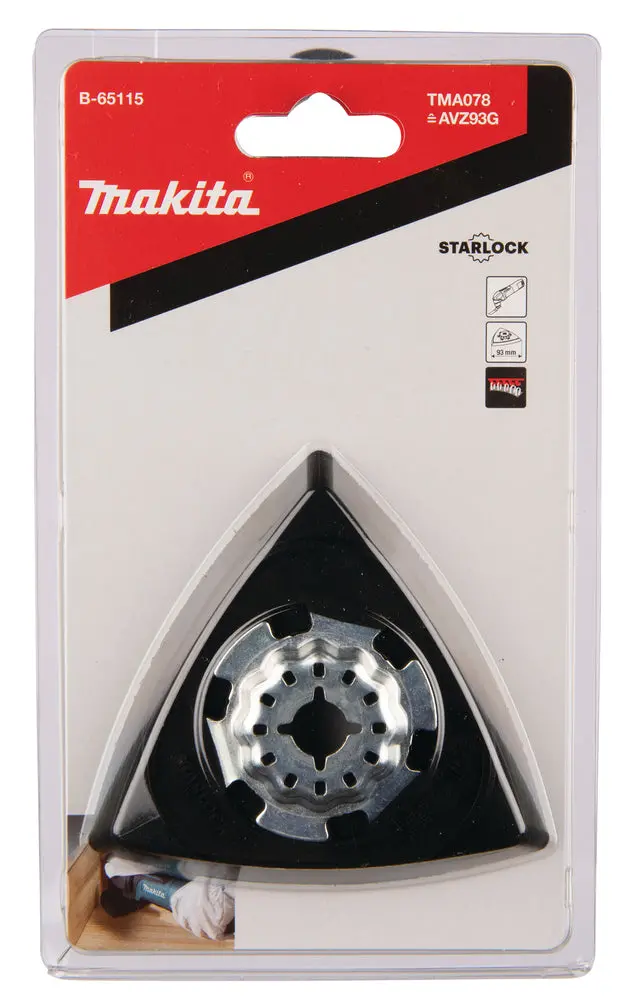 Makita Starlock-Compatible Sanding Pad – 94 Mm Round, Quick-Change (B-65115) 1