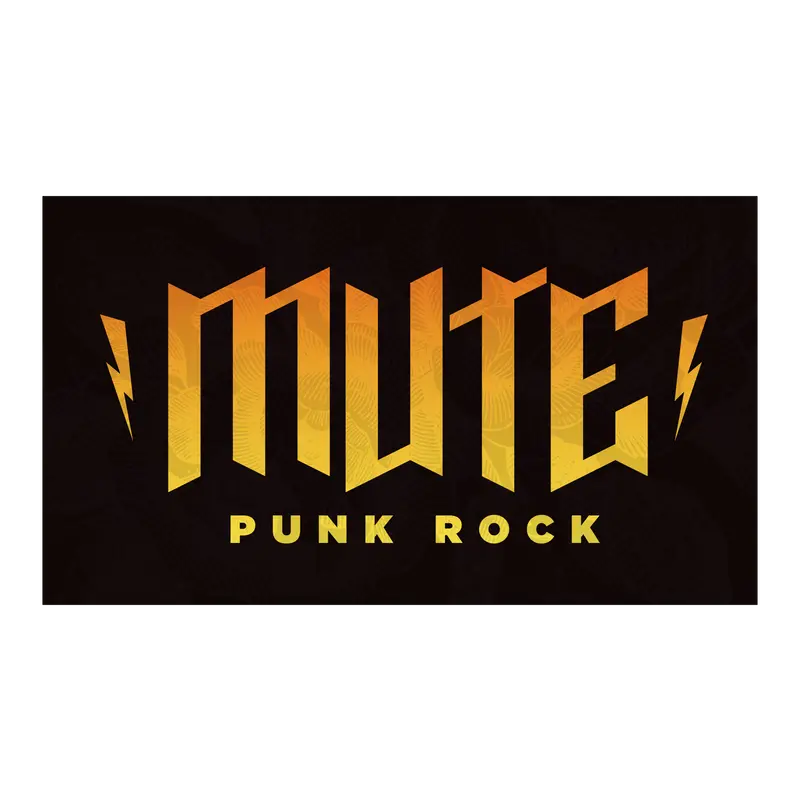 Mute Punk Rock Logo Sticker – Yellow Variant 1