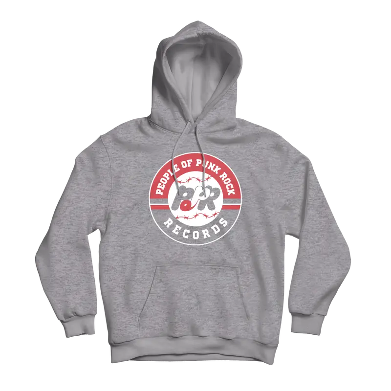 Popr Records Expos Heather Grey Hoodie 1