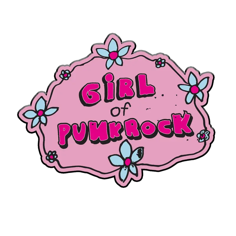 Popr Records Girl Of Punk Rock Enamel Lapel Pin 1