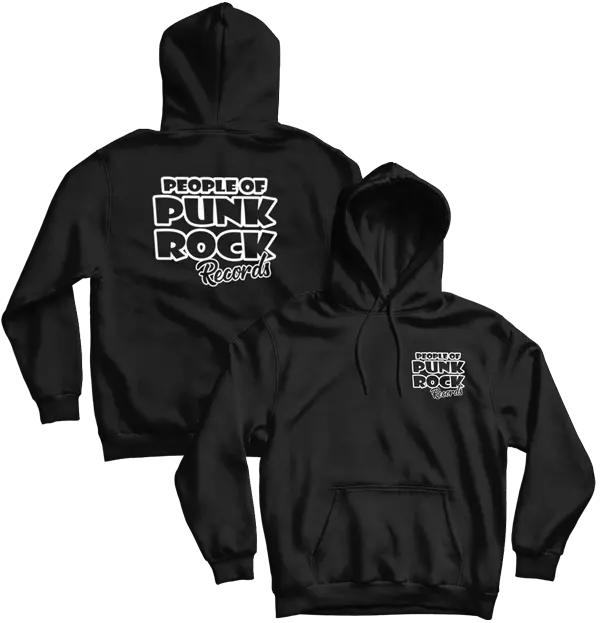 Popr Records Iconic Logo Black Pullover Hoodie 1