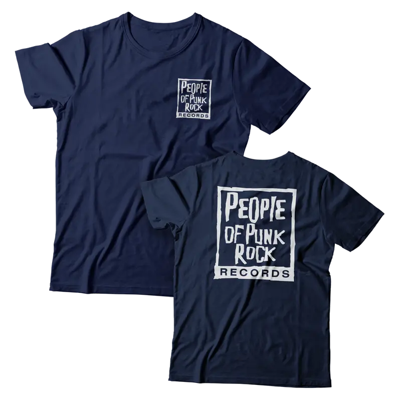 Popr Records Popr & Nail Navy T-Shirt 1