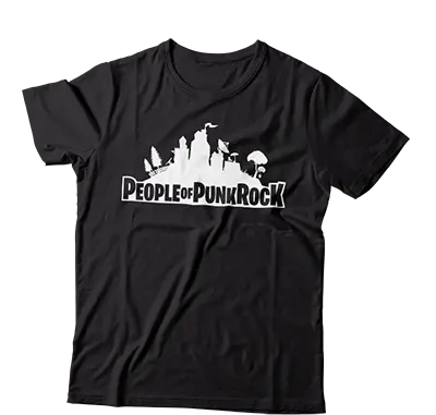 Popr Records Punknite Logo Black Skate Tee 1