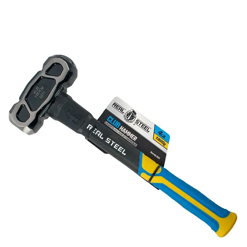 Real Steel Heavy-Duty Club Hammer – 1.8 Kg (4 Lb) With Reinforced Graphite Handle, Model Rsh0311 1