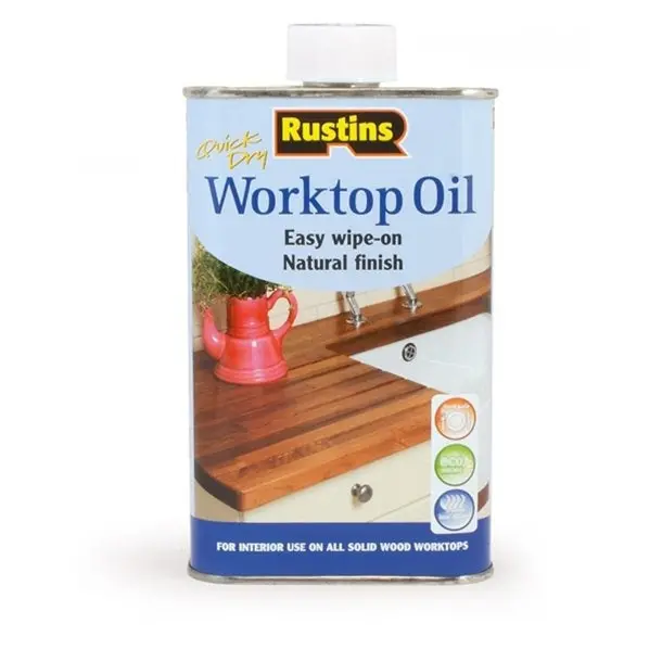 Rustins Worktop Oil – Food-Safe Timber Finish (Choose Your Size) 1