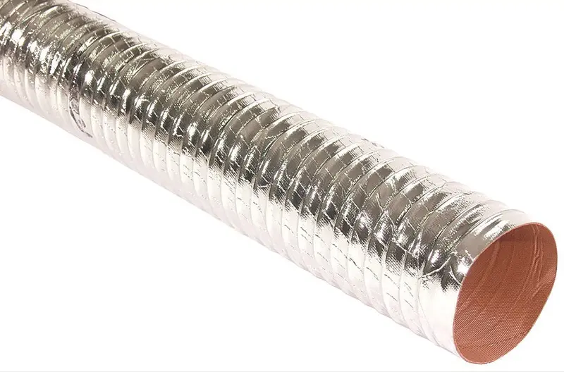 Silver 3-Inch X 12-Foot Brake Duct Hose 1