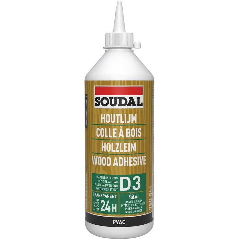 Soudal White D3 Wood Adhesive – 750G, En 204 Compliance 1