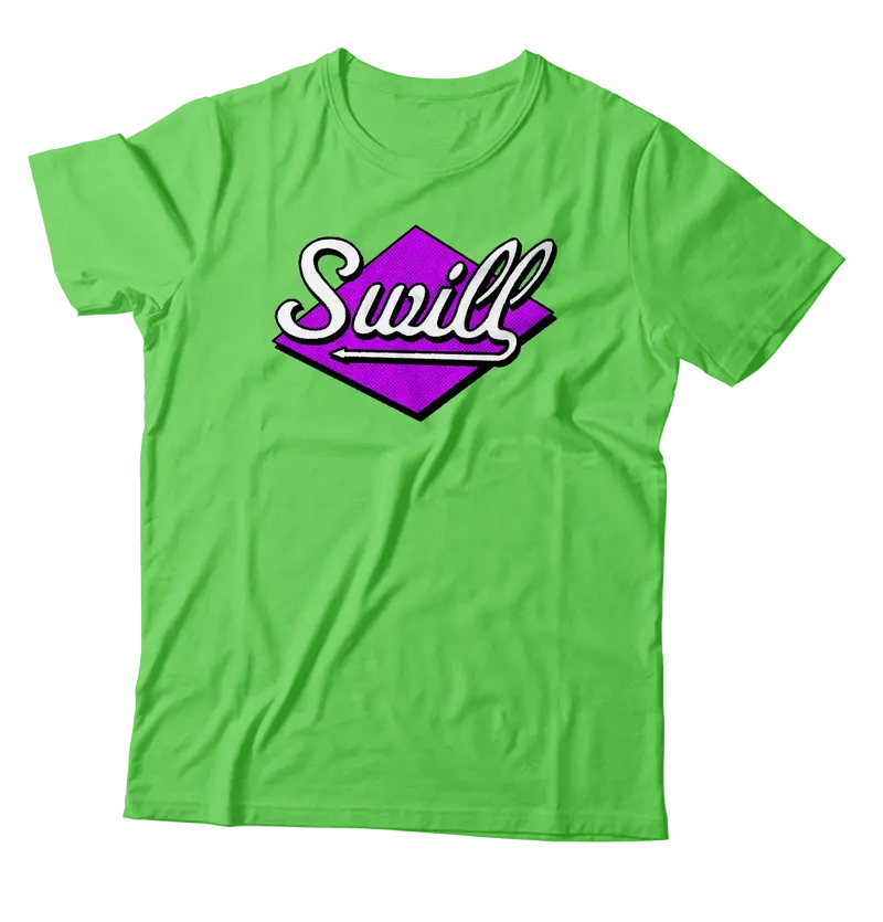 Swill T-Shirt – Signature Green Logo Print 1
