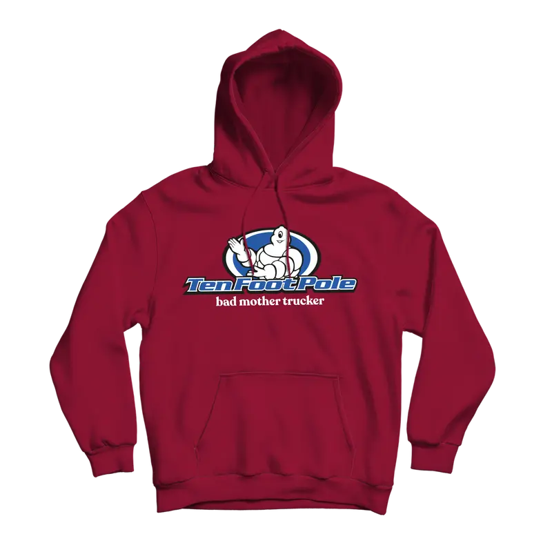 Ten Foot Pole 'Bad Mother Trucker' Cardinal Red Pullover Hoodie 1