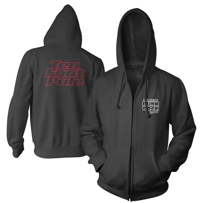 Ten Foot Pole Stranger X Popr Logo Black Zip Hoodie 1