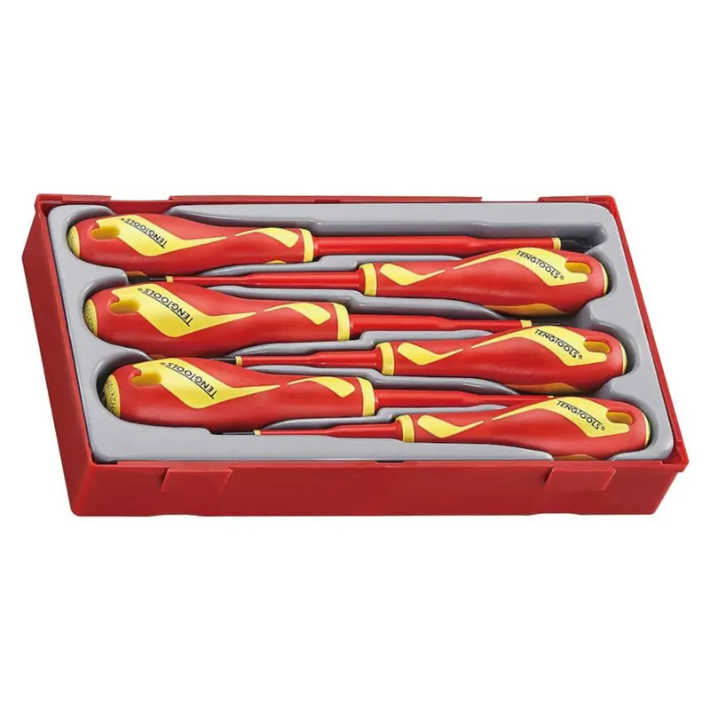Teng Tools 6-Piece Insulated Screwdriver Set – Slim-Profile Blades, Cat Iii Rated 1