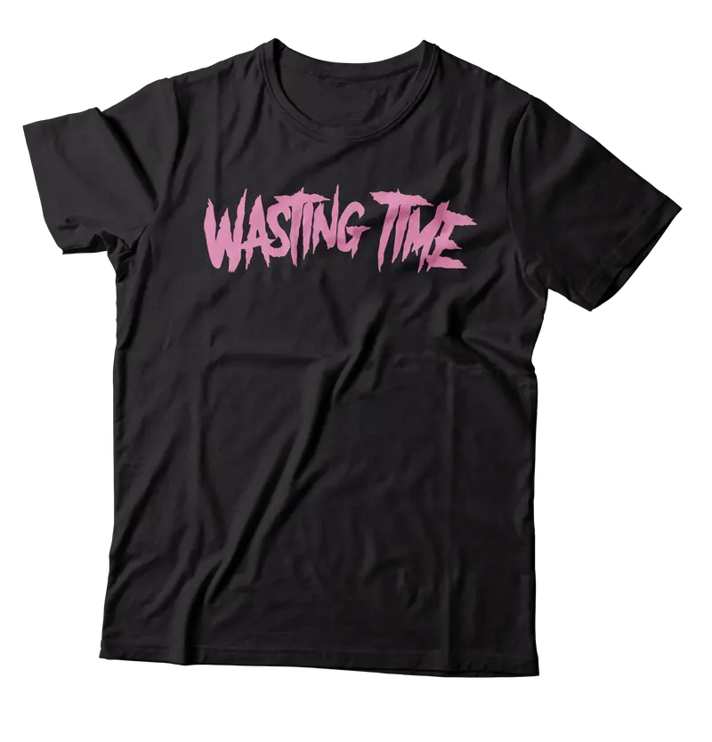 Wasting Time Black Logo T-Shirt 1