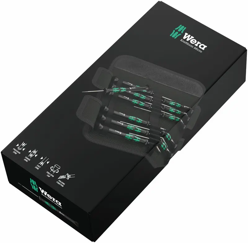 Wera Kraftform Micro 12 Universal – Precision Electronics Screwdriver Kit, 12-Piece 1