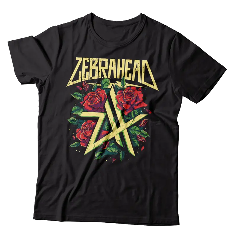 Zebrahead Rose Design Black T-Shirt 1