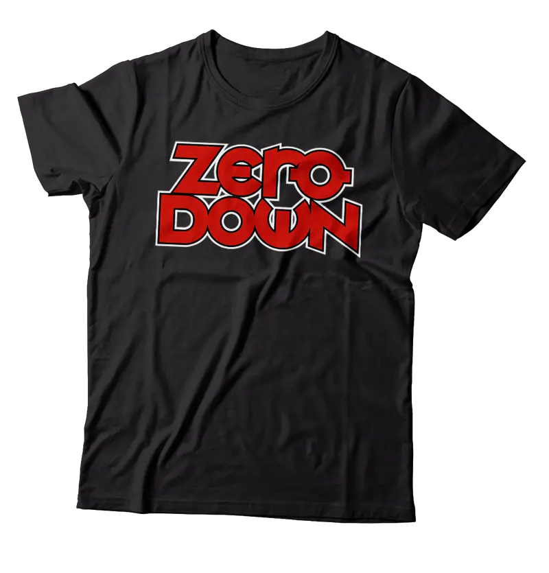 Zero Down Logo Black T-Shirt 1
