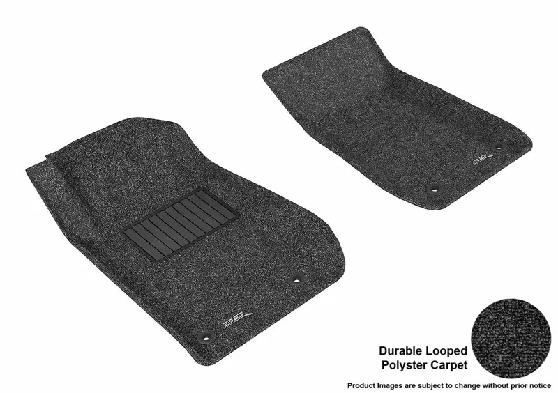 3D Maxpider Classic Floor Mats – Black, Two-Piece Set For Front Seats 1