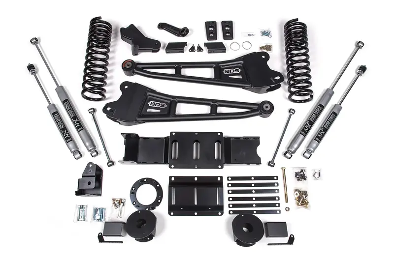 Bds Suspension Bds1716H 4-Inch Lift System For 2019–2022 Ram 2500 – Radius Arm Design With Airride Nx2 Rear Shocks 1